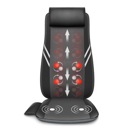 Snailax Shiatsu Massage Cushion with Heat Massage Chair Pad Kneading Back Massager