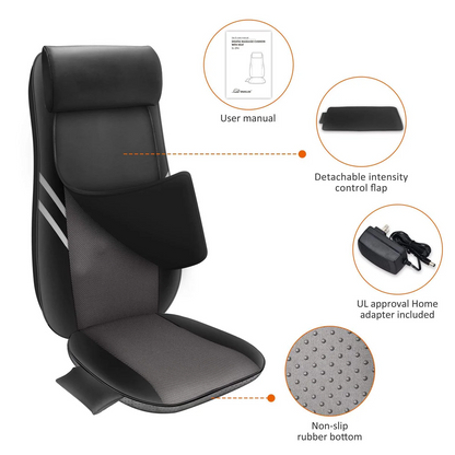 Snailax Shiatsu Massage Cushion with Heat Massage Chair Pad Kneading Back Massager