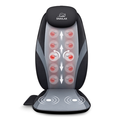 Snailax Shiatsu Massage Cushion with Heat Massage Chair Pad Kneading Back Massager